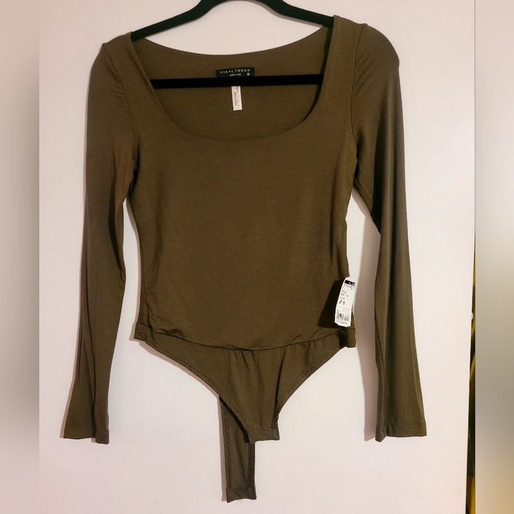 NWT Brown Long Sleeve Bodysuit